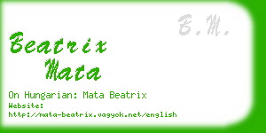 beatrix mata business card
